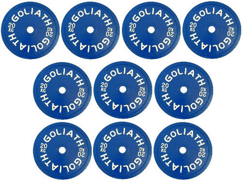 Goliath Calibrated 20kg Powerlifting Plates set - 200kg Pack - (5 PAIRS)