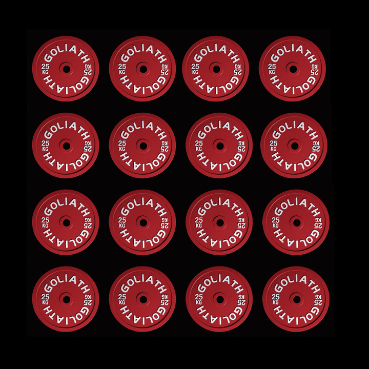Goliath Calibrated 25kg Plates Set - 400kg Pack - (8 PAIRS)