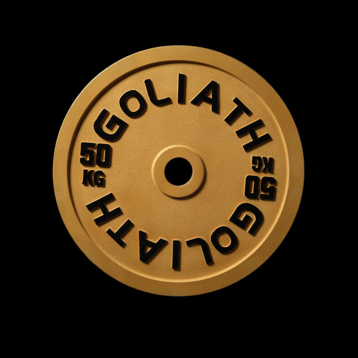 Goliath Calibrated Powerlifting Plate - 50kg - Gold (PAIR)