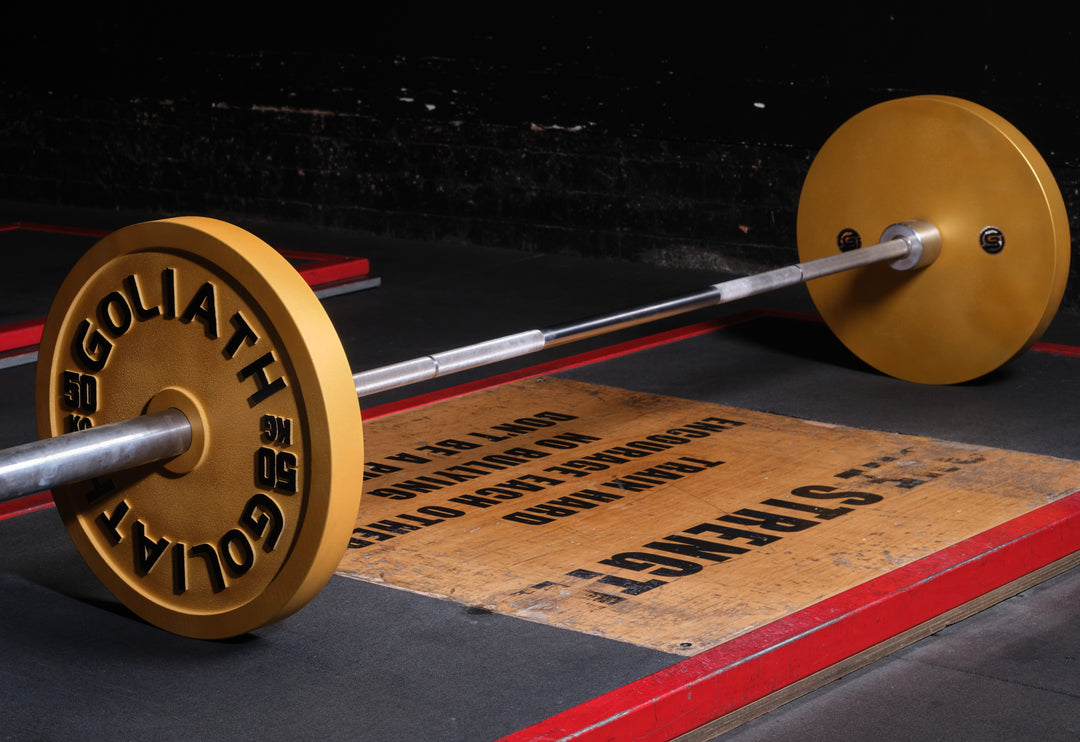 Goliath Calibrated Powerlifting Plate - 50kg - Gold (PAIR)