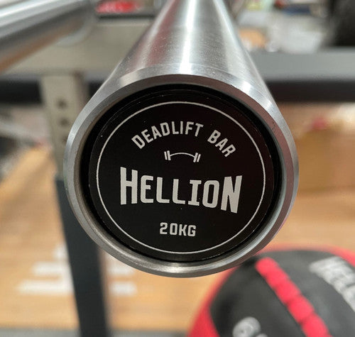 Hellion - Black Zinc Deadlift Bar - 27mm. 1,500lbs. Volcano knurl. Hard Chrome Sleeve.