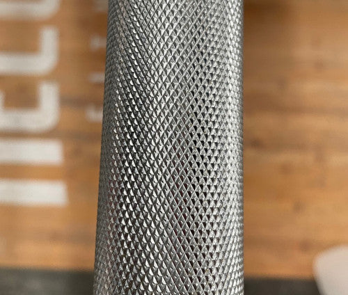 Hellion 35mm 25kg Elite Squat Bar - CHROME.  Full length knurl.