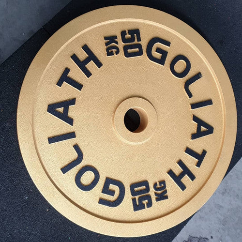 Goliath Calibrated Powerlifting Plate - 50kg - Gold (PAIR)