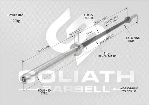 Goliath Power Bar - PINK Cerakote / Black sleeves - 20kg